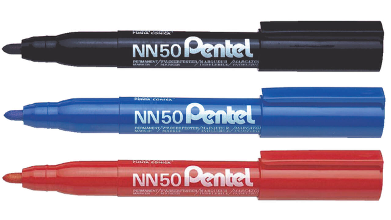 Viltstift Pentel NN50 rond 1.3-3mm blauw