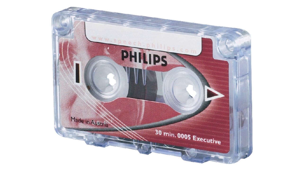 Cassette dicteer Philips LFH 0005 2x15min met clip