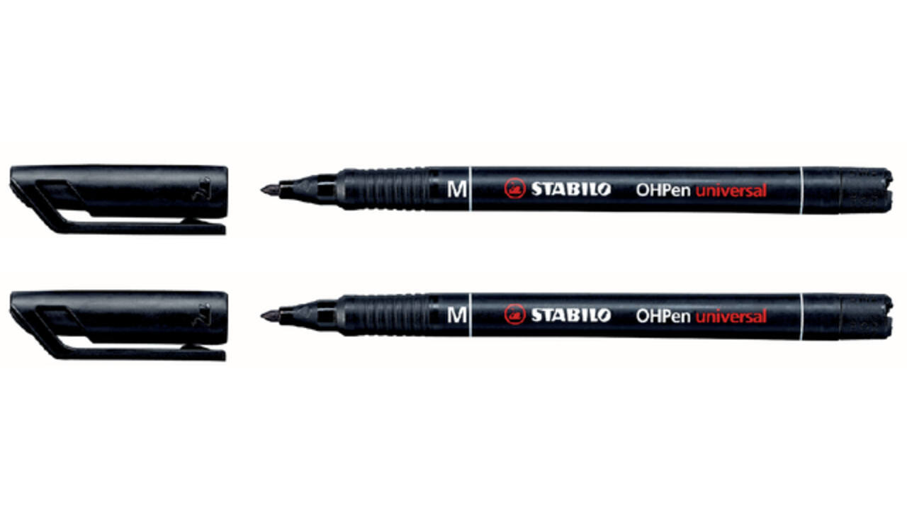 Viltstift STABILO OHpen 843/46 permanent rond medium zwart