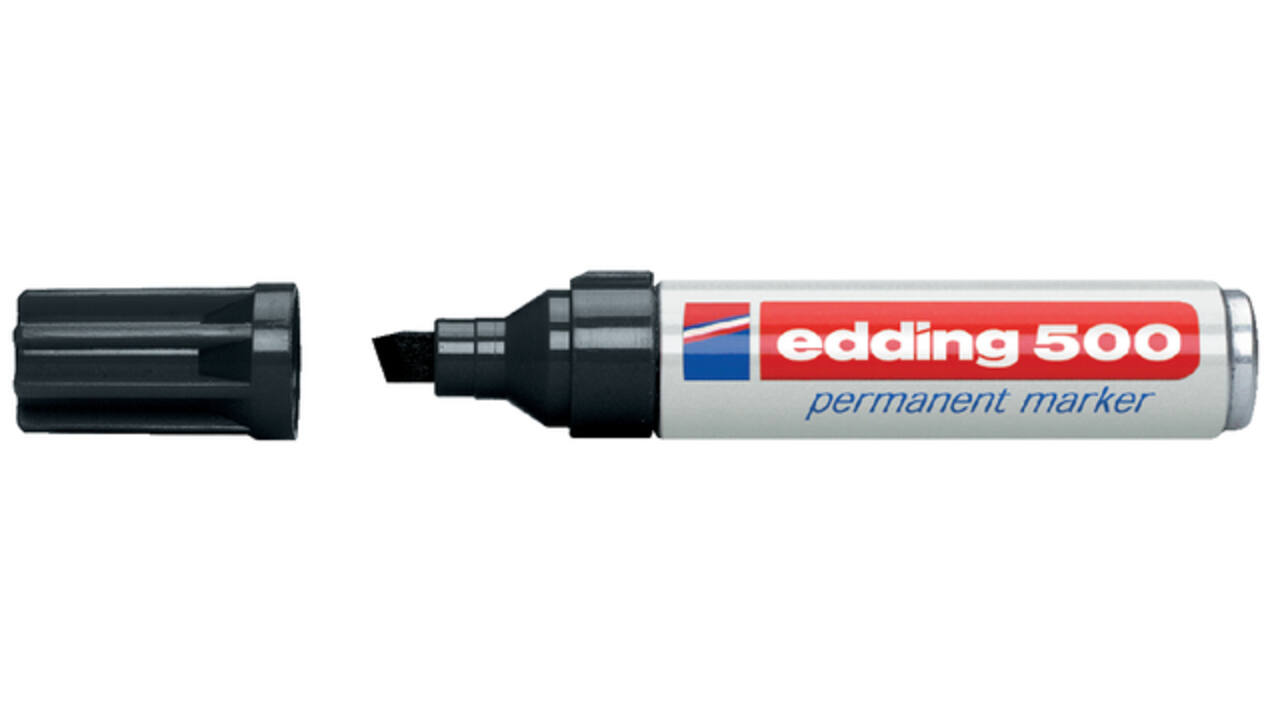 Viltstift edding 500 schuin 2-7mm zwart