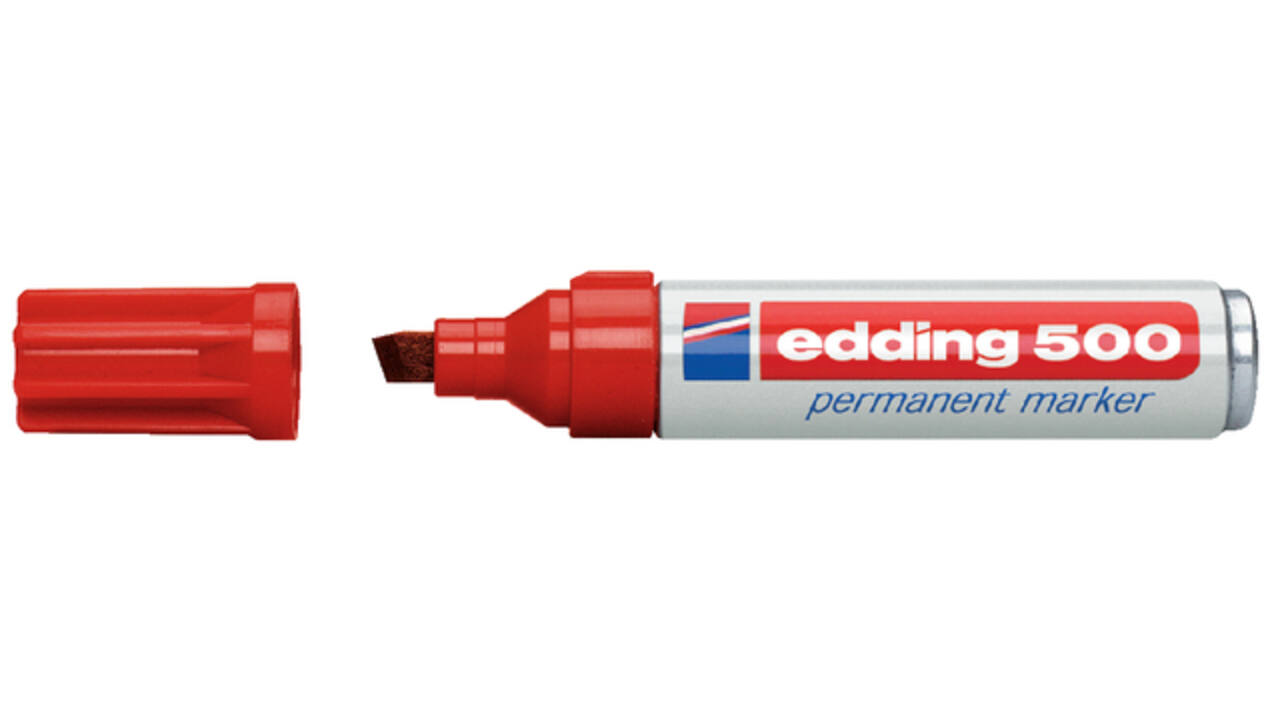 Viltstift edding 500 schuin 2-7mm rood
