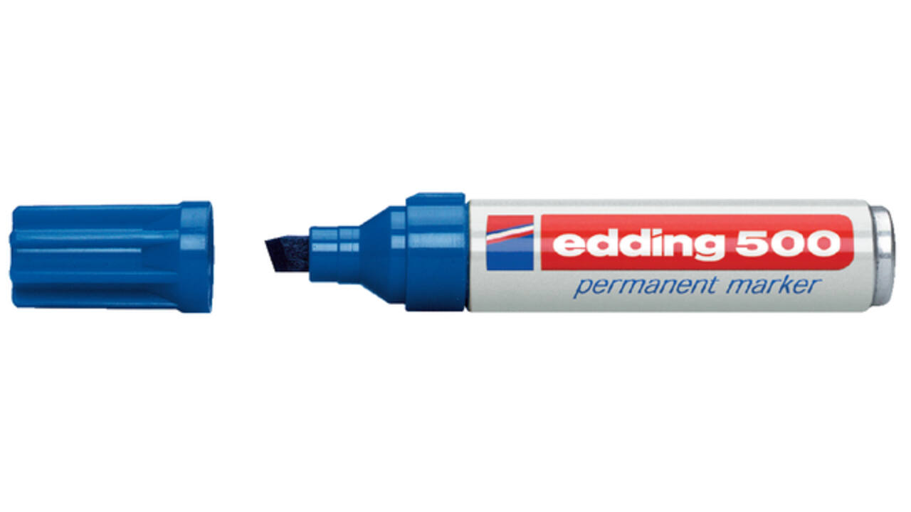 Viltstift edding 500 schuin 2-7mm blauw