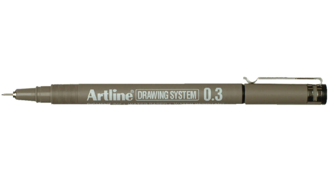 Fineliner Artline technisch 0.3mm zwart
