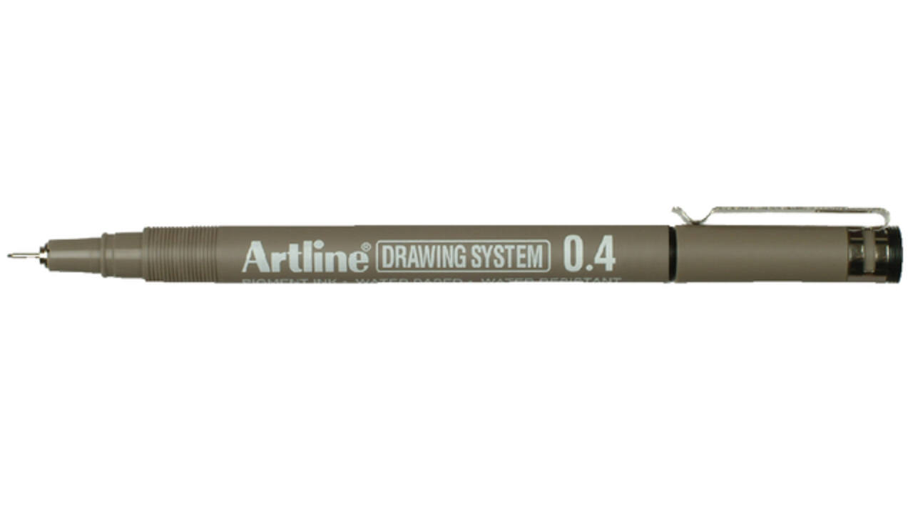 Fineliner Artline technisch 0.4mm zwart