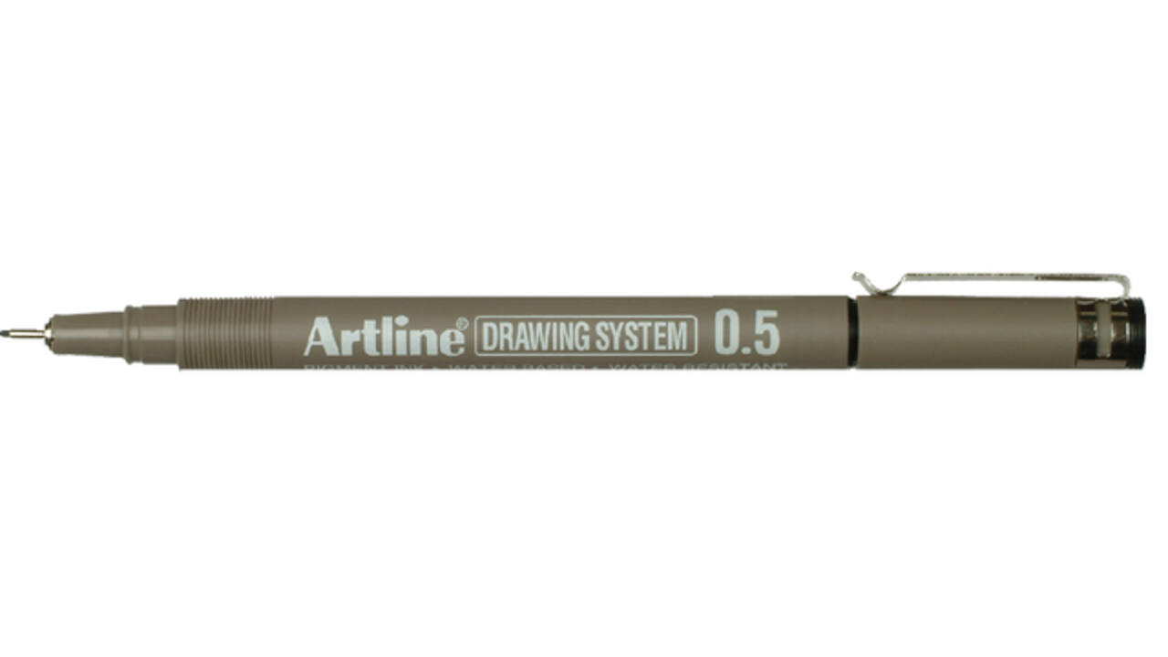 Fineliner Artline technisch 0.5mm zwart