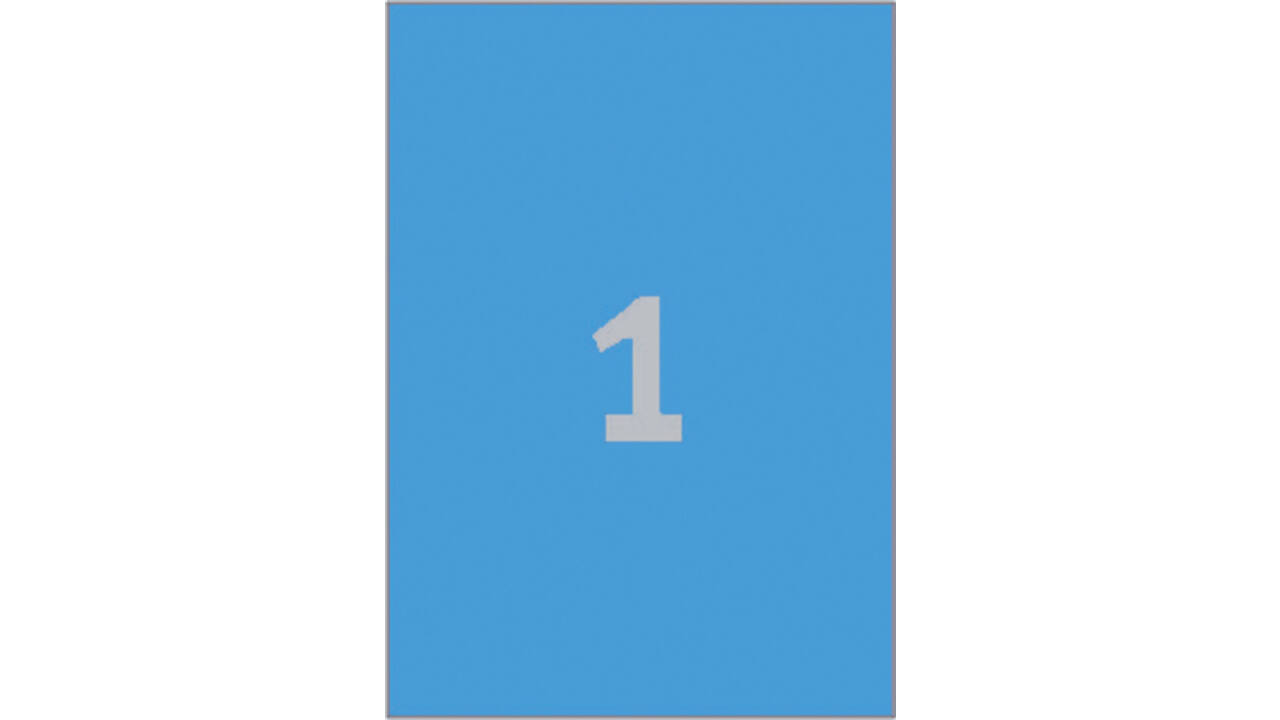 Etiket Avery 3471 210x297mm A4 blauw 100 stuks