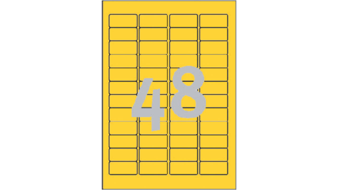Etiket Avery L6041-20 45.7x21.2mm geel 960 stuks