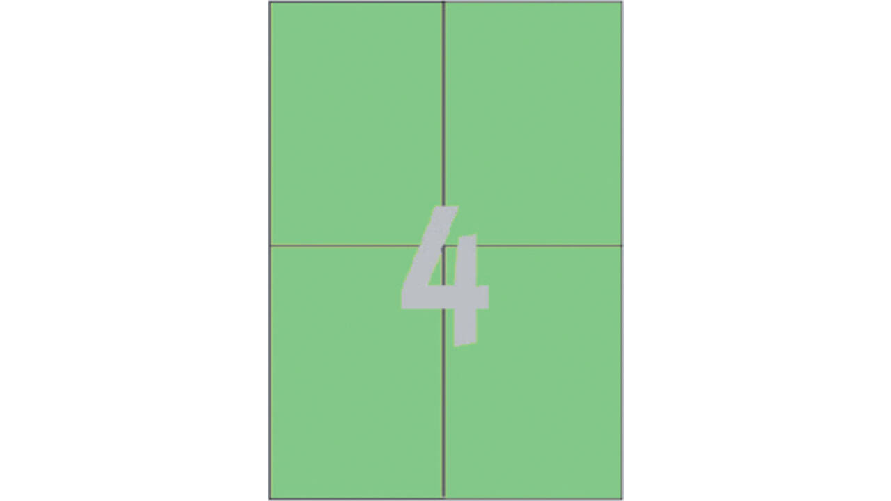 Etiket Avery 3458 105x148mm A6 groen 400 stuks