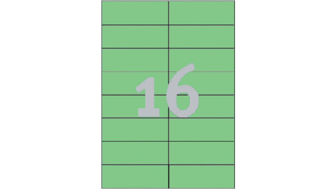 Etiket Avery 3454 105x37mm groen 1600 stuks