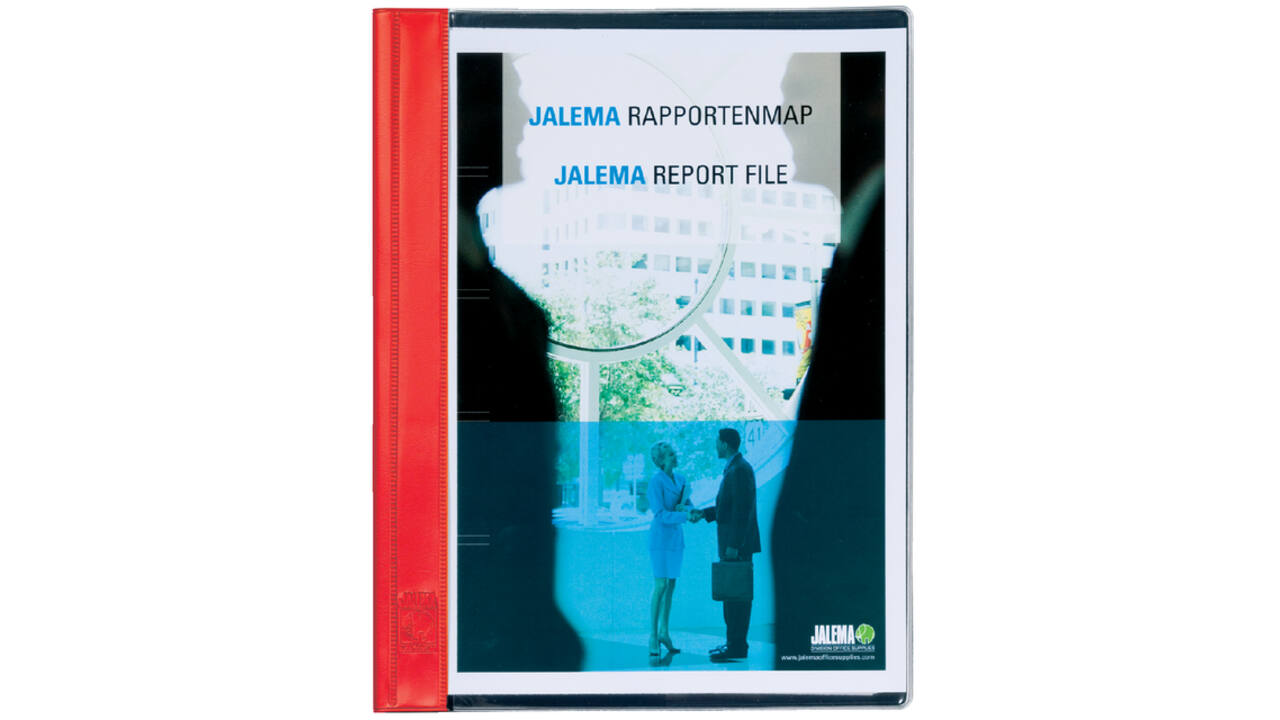 Rapportenmap Jalema A4 met snelhechter rood