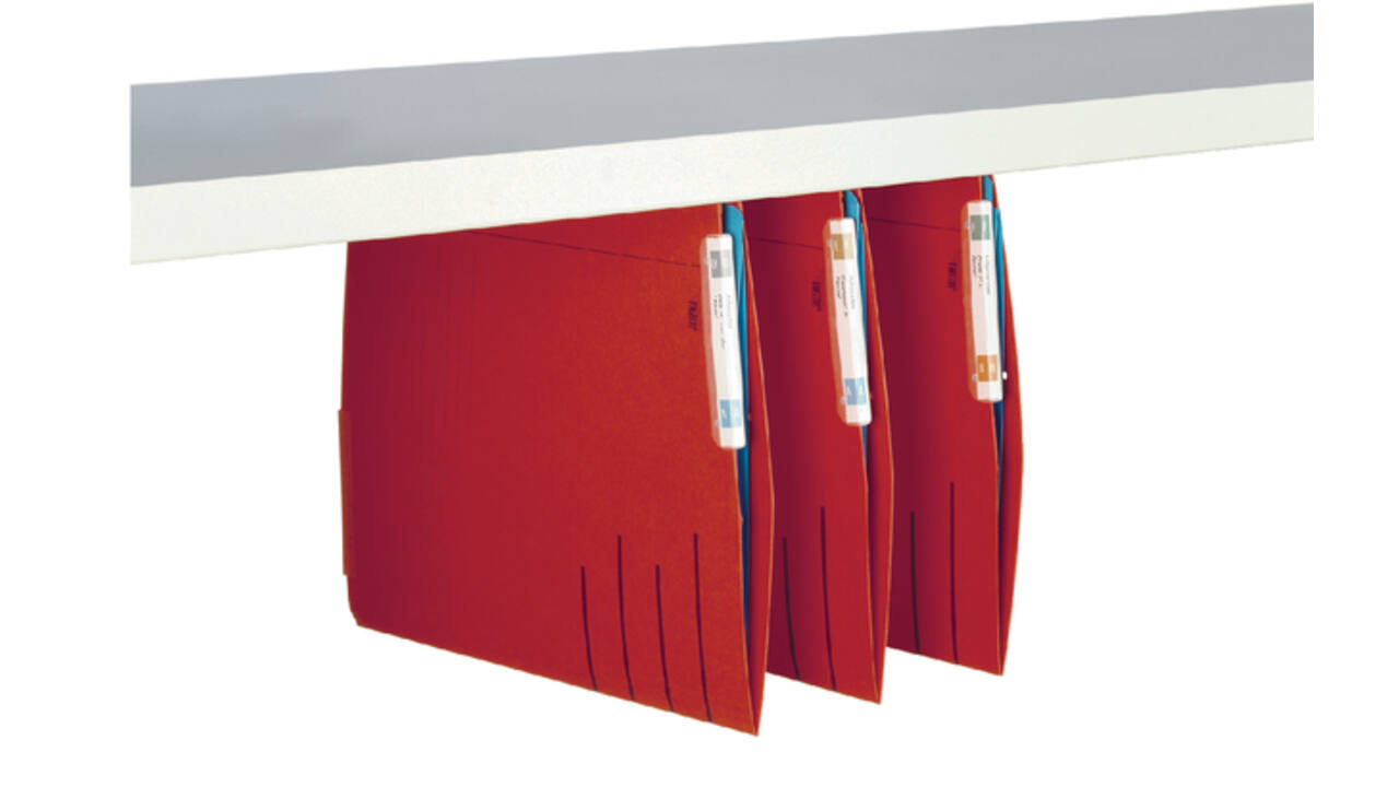 Hangmap Djois Secolor recycled lateraal voor legbord rood