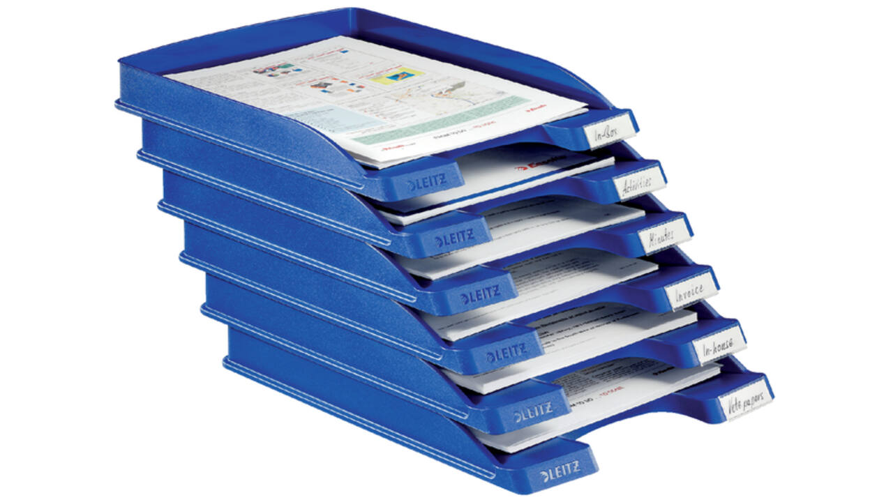 Brievenbak Leitz Plus Slim A4 blauw