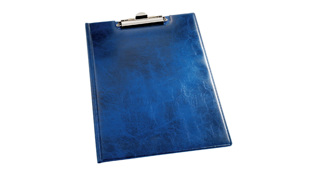 Klembordmap Durable 2355 A4 met kopklem en insteek blauw