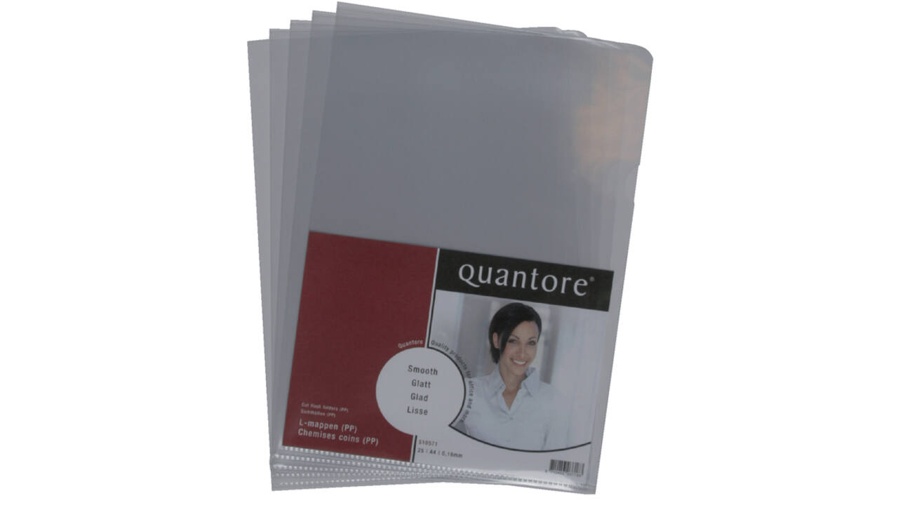Insteekmap L-model Quantore A4 PP 0.16mm glad 25 stuks