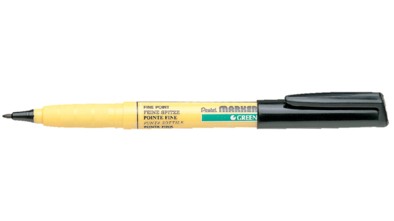 Textielmarker Pentel NM10 rond 1mm zwart