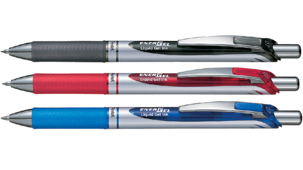 Gelschrijver Pentel BL77 Energel medium rood