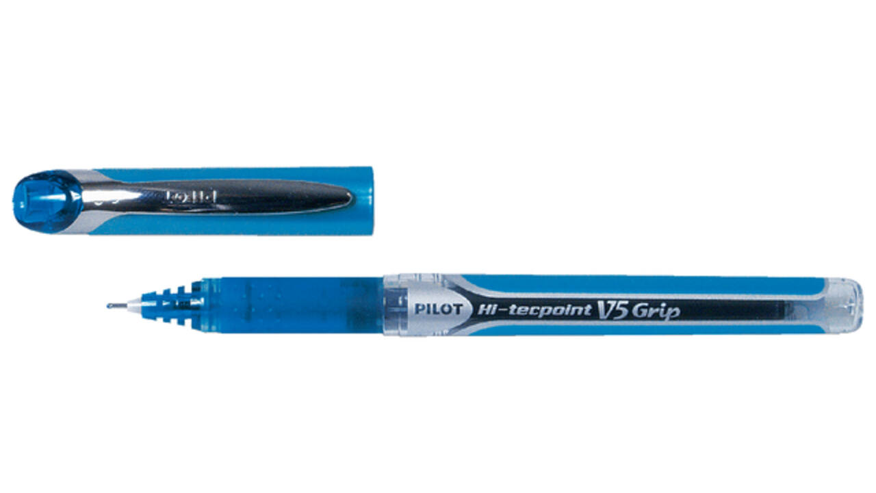Rollerpen PILOT Hi-Tecpoint V5 Grip fijn blauw