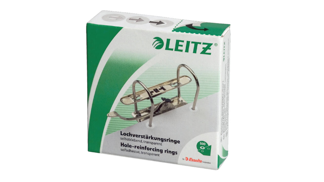 Versterkingsringen Leitz 1706 kunststof transparant 500 stuks