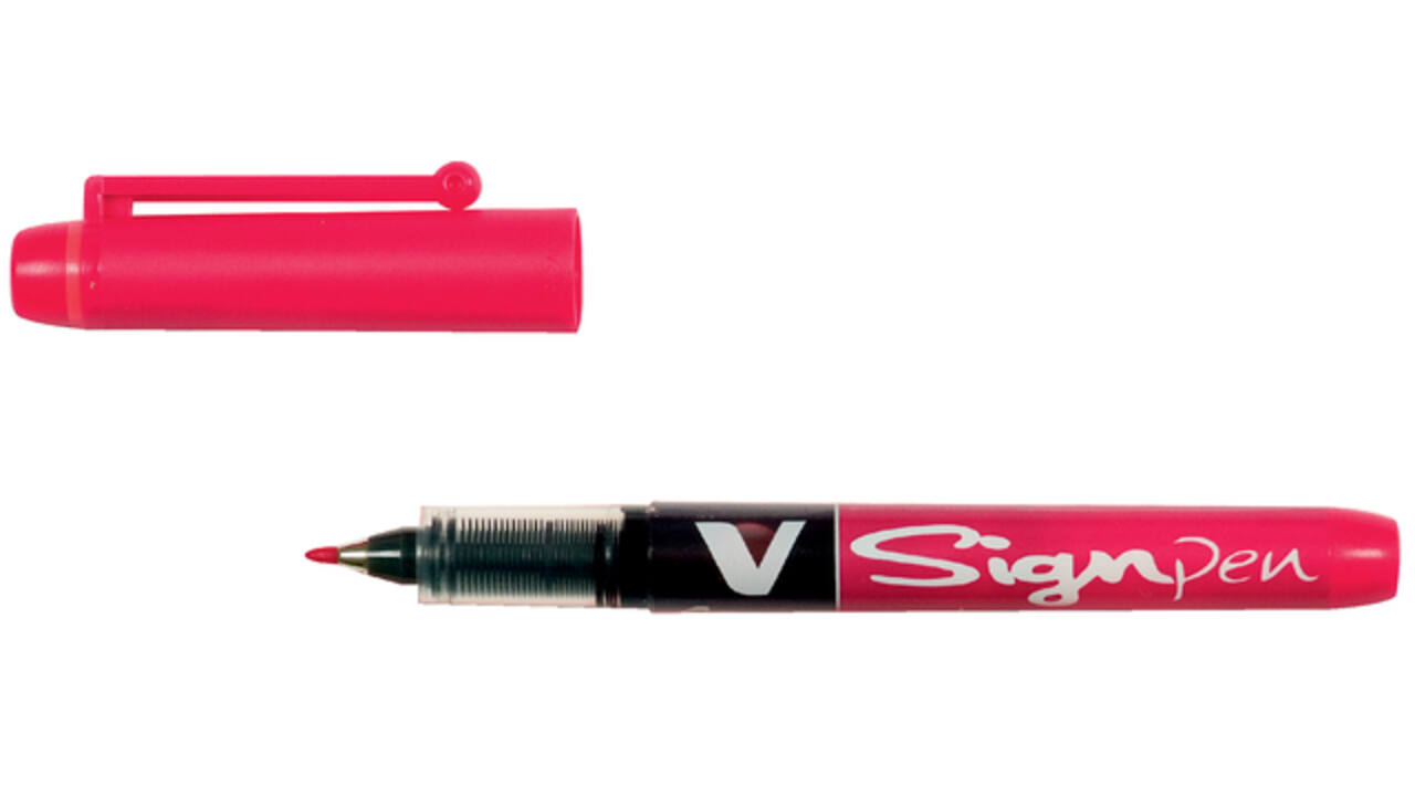 Fineliner PILOT V Signpen fijn rood