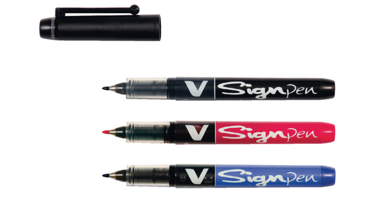 Fineliner PILOT V Signpen fijn zwart
