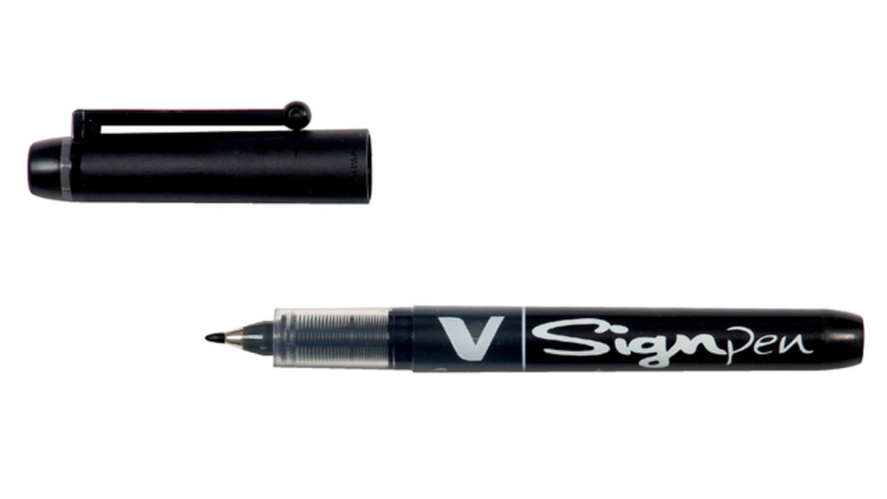 Fineliner PILOT V Signpen fijn zwart