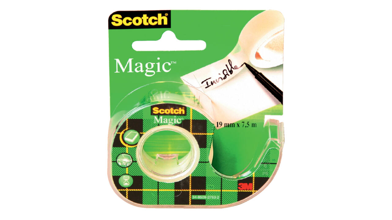 Plakband Scotch Magic 810 19mmx7.5m onzichtbaar + plakbandhouder