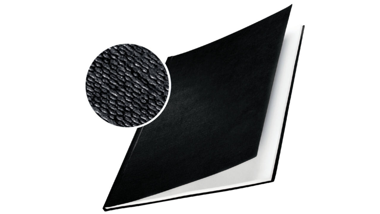 Inbindomslag Leitz 7mm harde kaft zwart 10 stuks