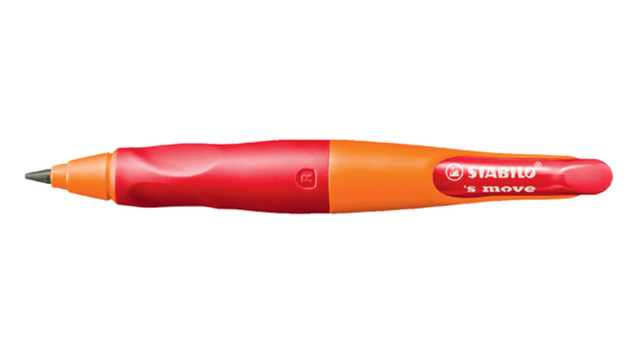 Vulpotlood STABILO Easyergo HB 3.15mm rechts oranje/rd slijper blister
