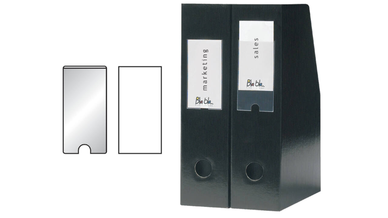 Etikethouder Djois 35x75mm zelfklevend transparant 12 stuks
