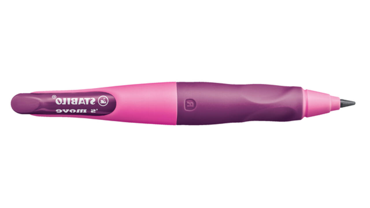 Vulpotlood STABILO Easyergo HB 3.15mm links roze/lila slijper blister
