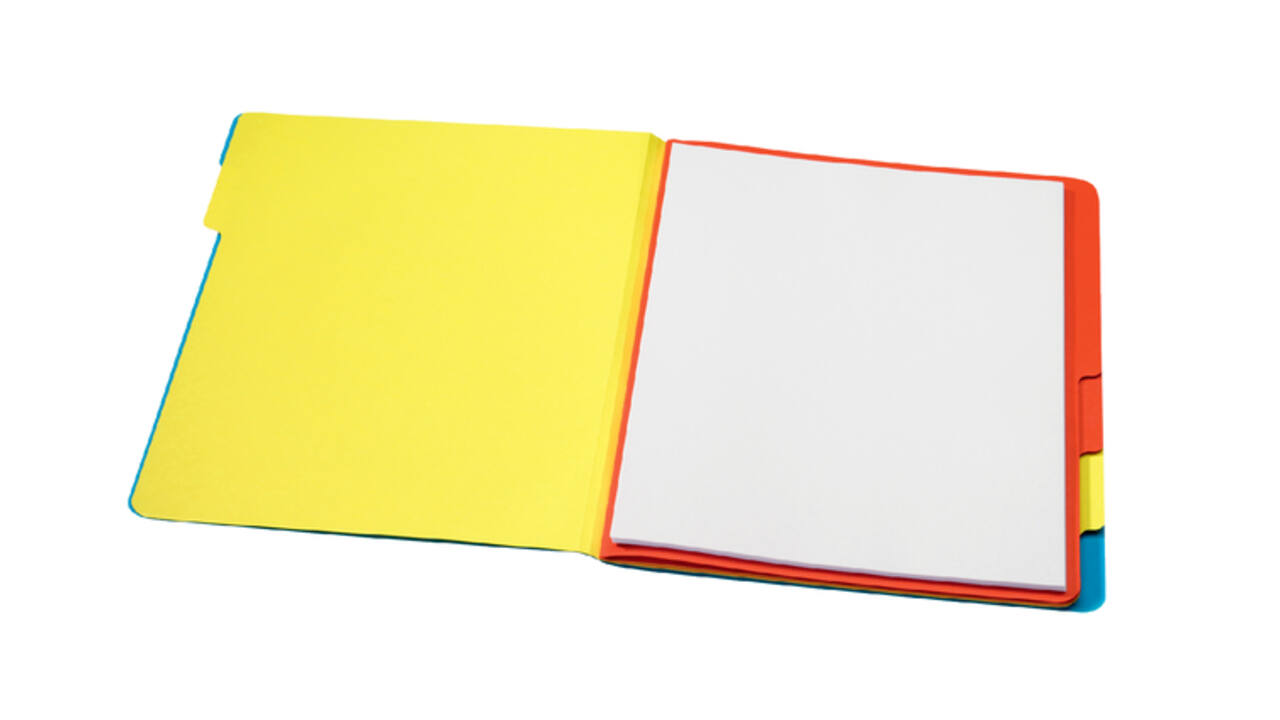 Sorteermap Secolor sixtab 6 tabbladen 100% gerecycled karton 250 gr blauw