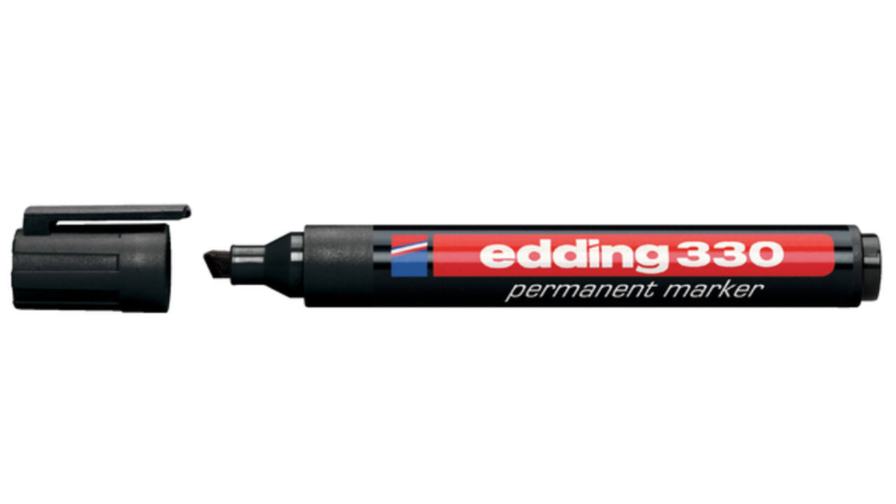 Viltstift edding 330 schuin 1.5-5mm zwart