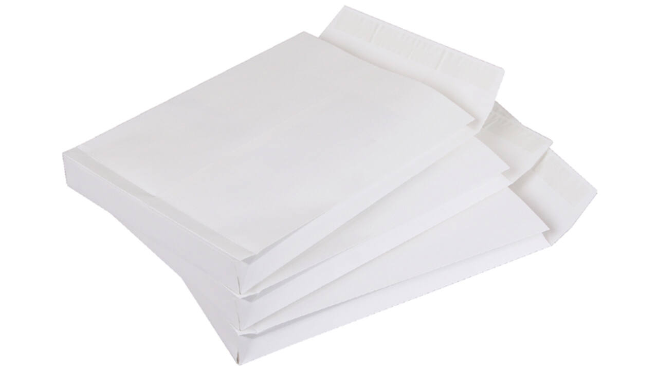 Envelop Quantore monsterzak 229x324x38mm zelfklevend wit 10 stuks