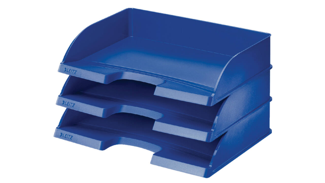 Brievenbak Leitz Plus A4 maxi dwars blauw