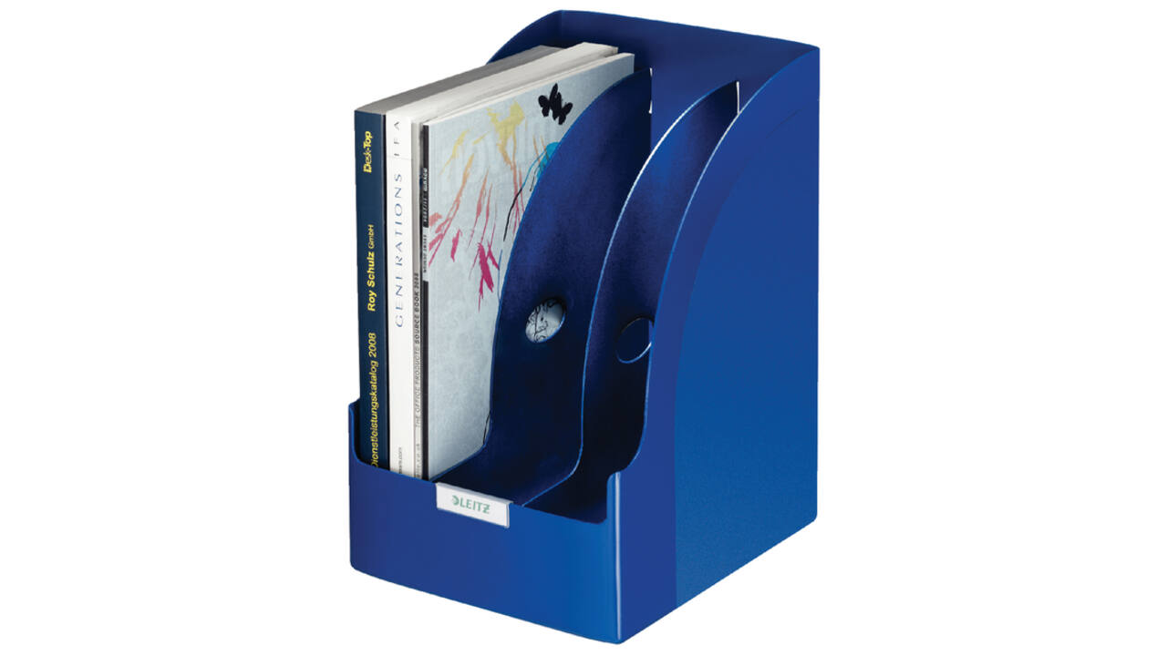 Tijdschriftcassette Leitz Plus jumbo blauw