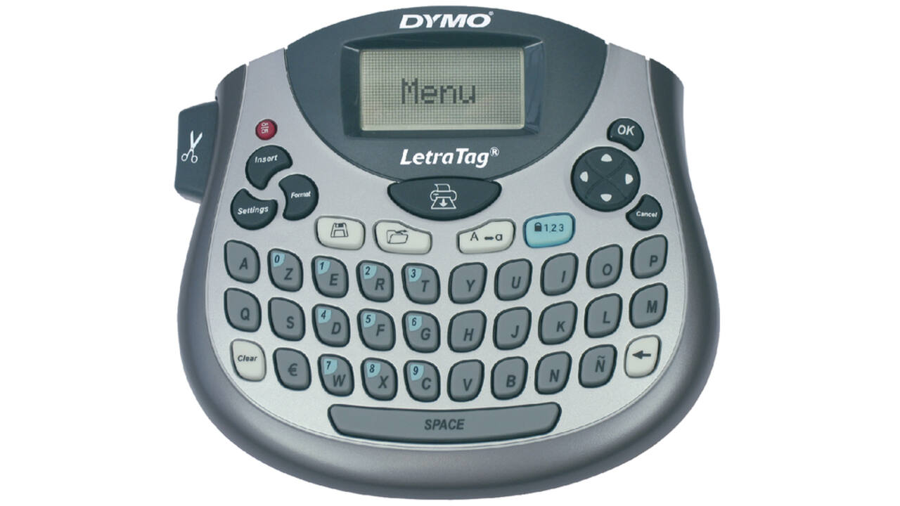 Labelprinter Dymo LetraTag 100T draagbaar azerty 12mm zilver