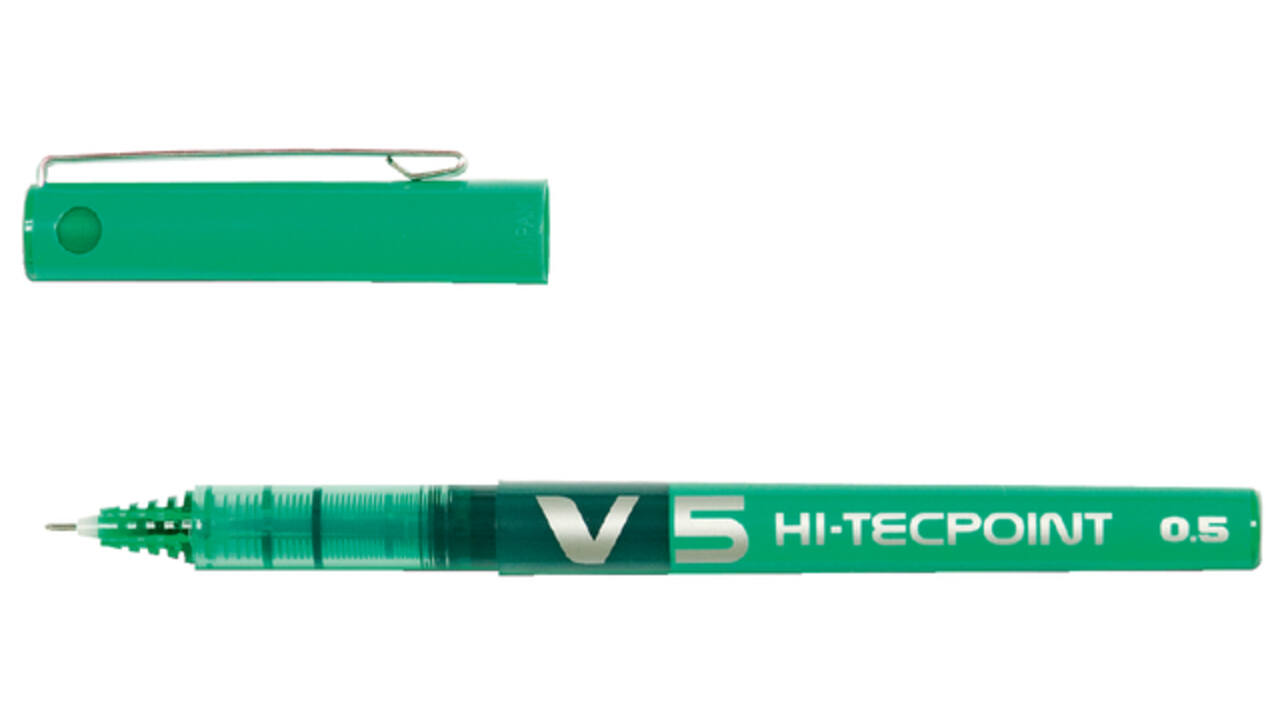 Rollerpen PILOT Hi-Tecpoint V5 fijn groen