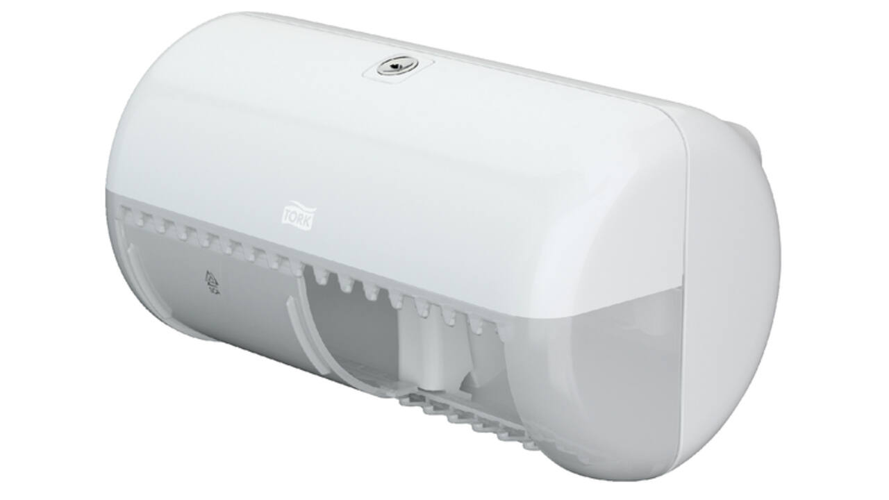 Toiletpapierdispenser Tork T4 Elevation duo wit 557000