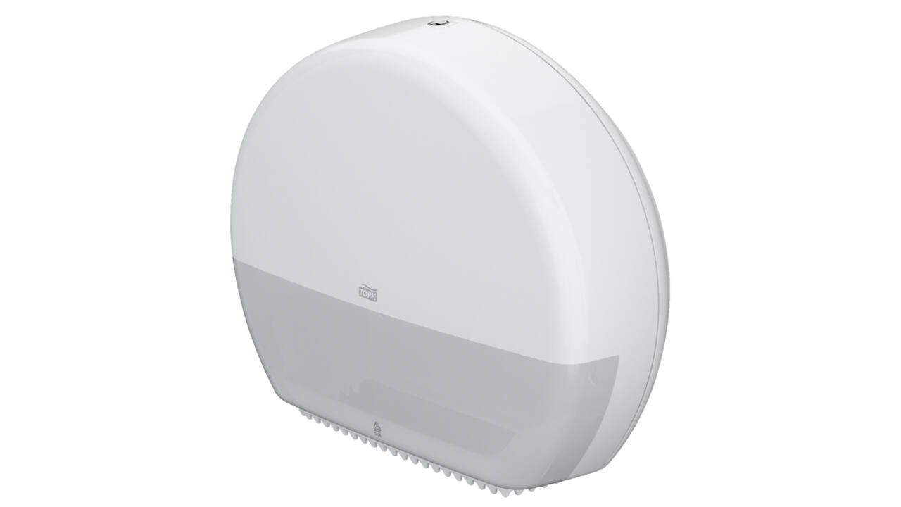Toiletpapierdispenser Tork T1 Elevation jumbo wit 554000