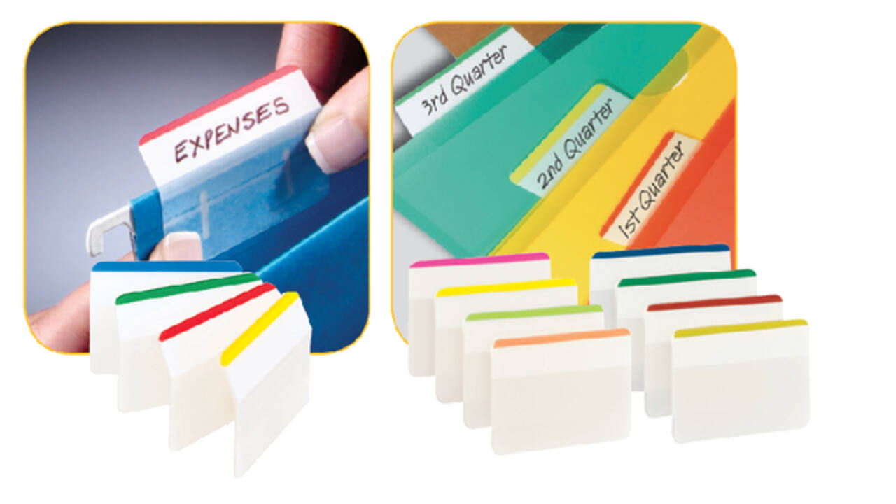 Indextabs Post-it 686A1 38x50.8mm strong gebogen assorti 24 tabs