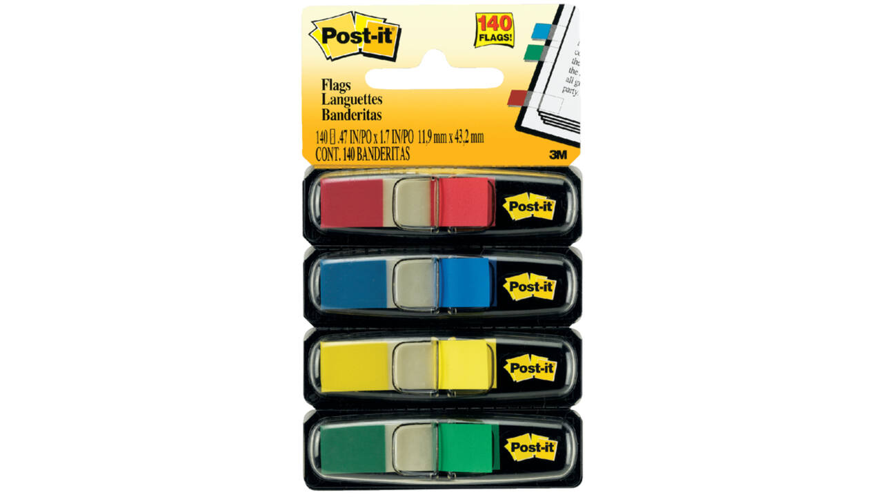 Indextabs Post-it 6834 11,9x43,1mm assorti 140 tabs