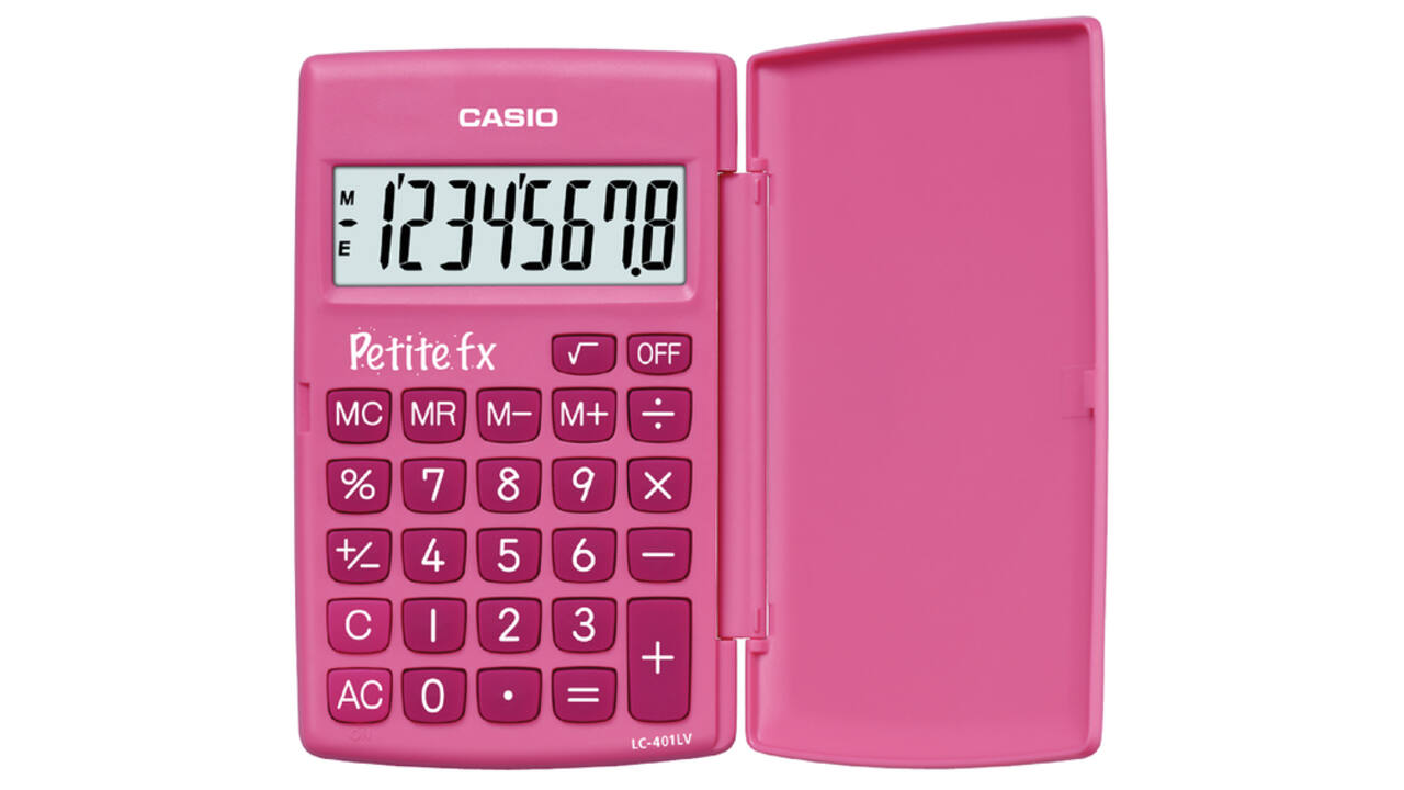 Rekenmachine Casio basisschool roze
