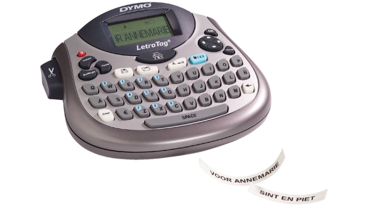Labelprinter Dymo LetraTag 100T draagbaar azerty 12mm zilver