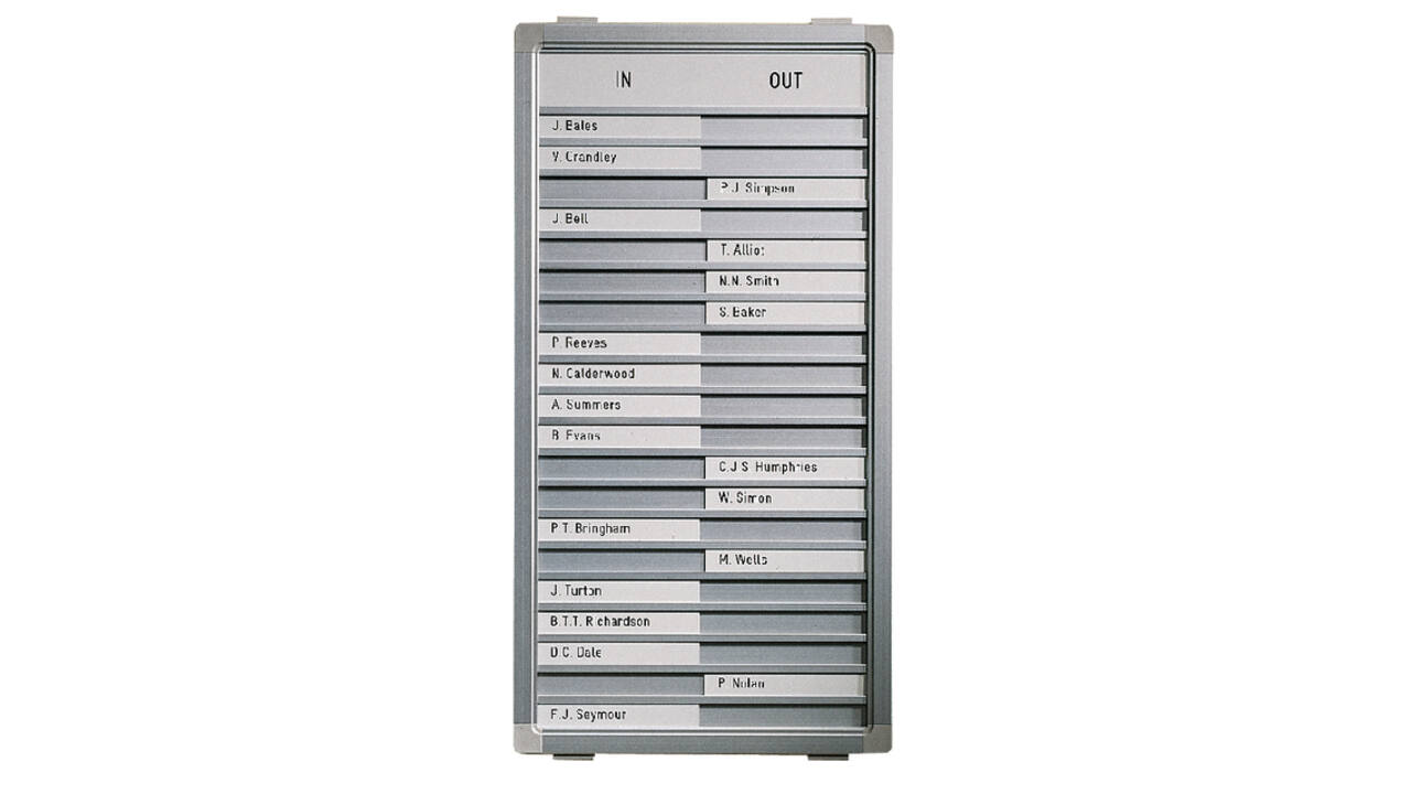 Aan-afwezigheidsbord Legamaster 540x260mm 20 namen