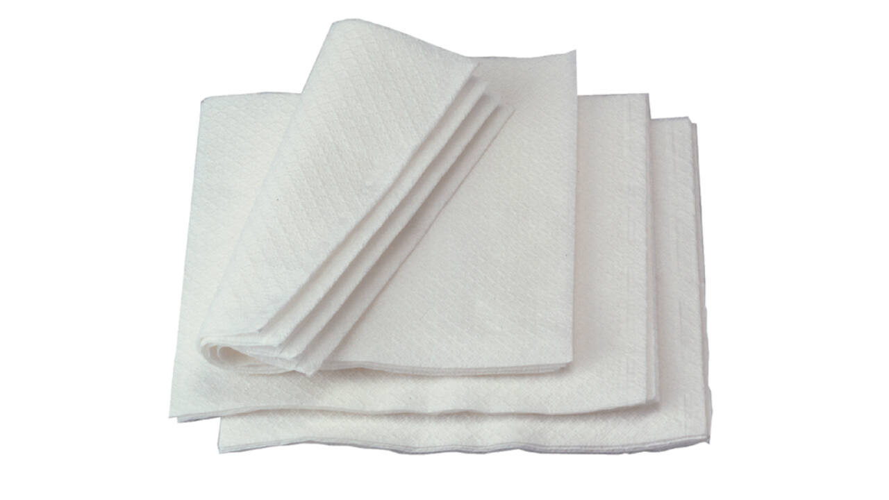 Servet IEZZY 1-laags 33x33cm wit 500 stuks 60770