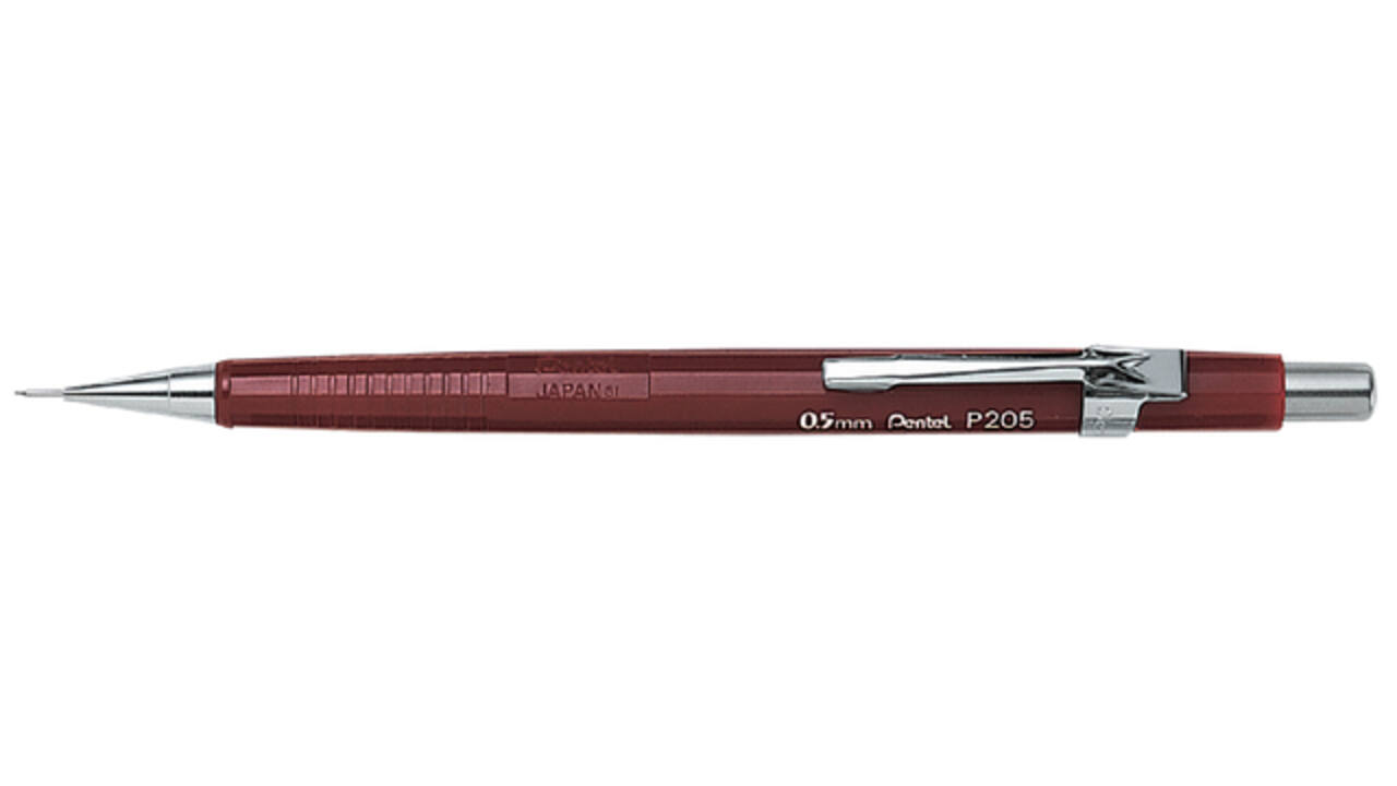 Vulpotlood Pentel P205 HB 0.5mm rood