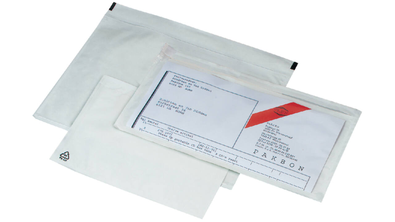 Paklijstenvelop IEZZY zelfklevend onbedrukt 225x165mm 100 stuks