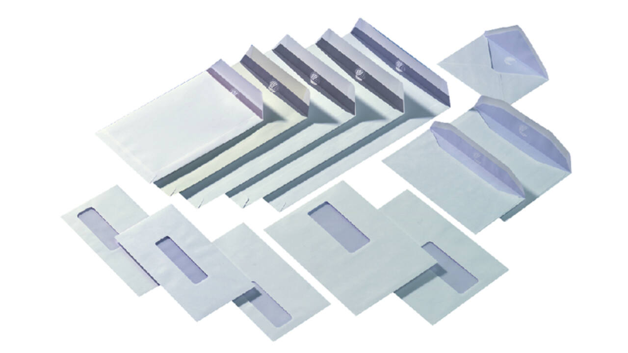 Envelop Quantore 110x220mm venster 3x10cm links zelfklevend 500 stuks