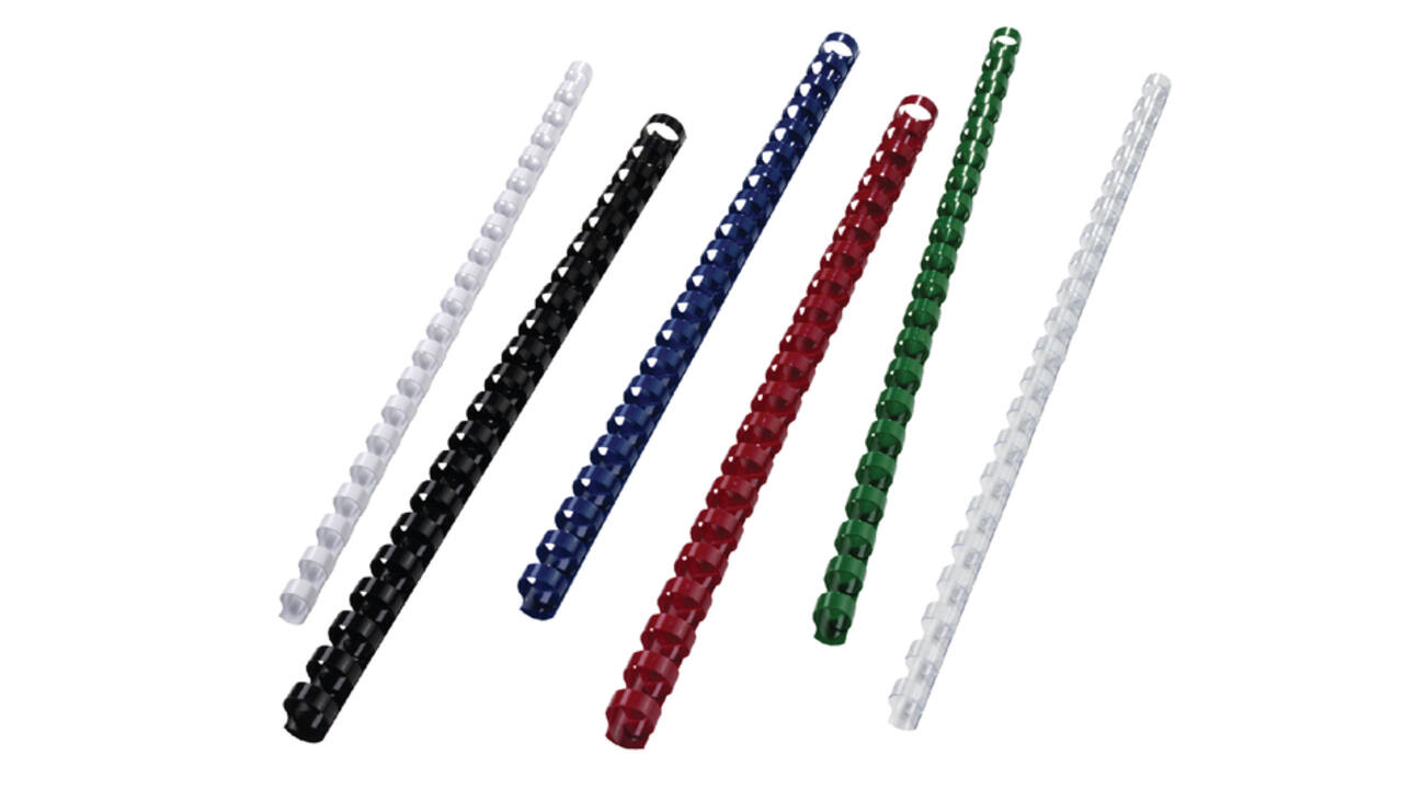 Bindrug GBC 8mm 21-rings A4 wit 100 stuks