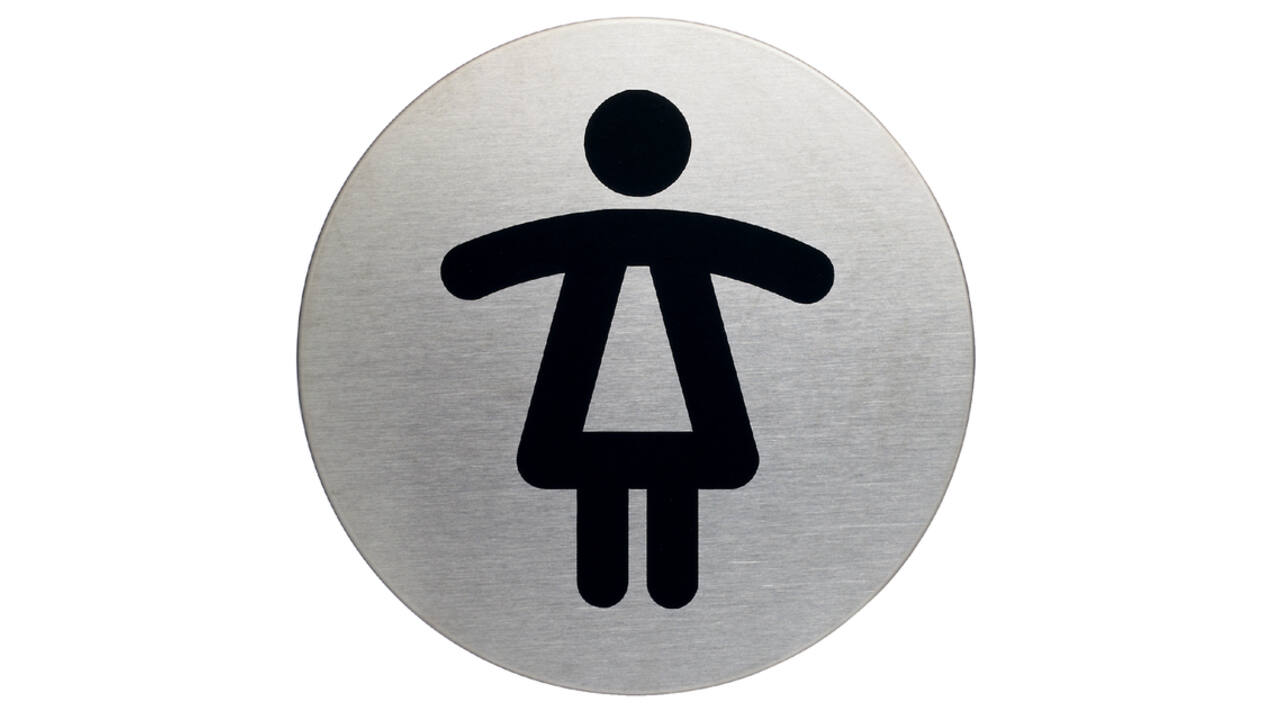 Infobord pictogram Durable 4904 wc dames rond 83mm